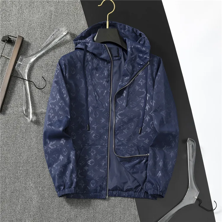 24SSファッションデザイナーメンズジャケット春秋のアウトウェアウィンドブレーカージッパー服ジャケットコート外