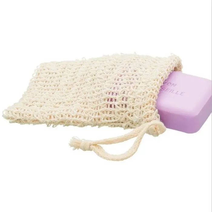 Natural Exfoliating Mesh Soap Saver Sisal Soap Saver Bag Pouch Holder For Shower Bath Foaming And Drying DHL Free FY7323 C0614G06