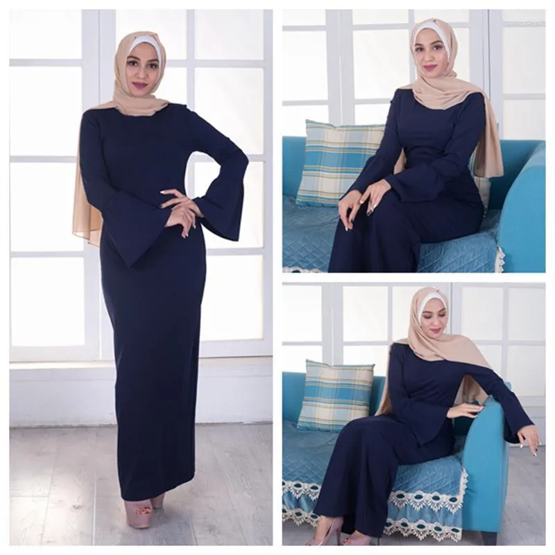 Ubranie etniczne moda hidżab sukienka arabska kaftan muzułmańskie kobiety maxi abaya dubaj islamski ramadan modlitewna odzież