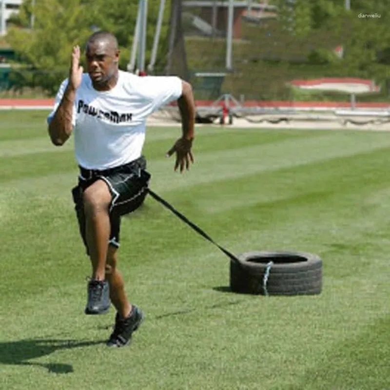 Cinto de treinamento de faixas de resistência com corda elástica cinco ganchos para equipamento de corrida de campo de pista durável sólido.