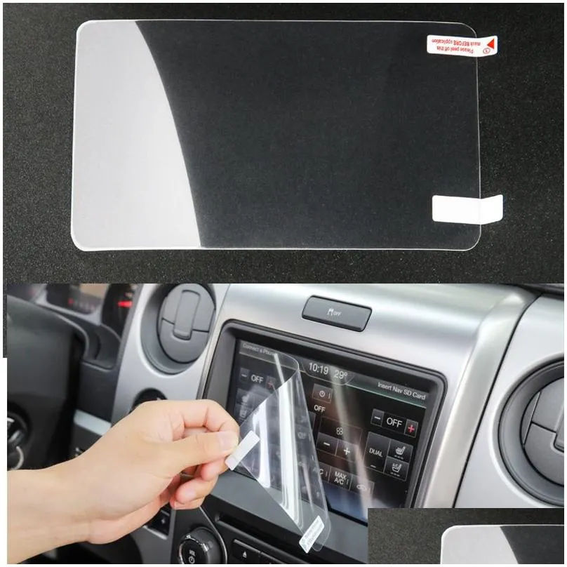 Autres accessoires d'intérieur Navigation de voiture Sn Film de protection Autocollants de décoration Abs pour Ford Mustang 15Ajouter un accessoire d'intérieur de style DH6IG