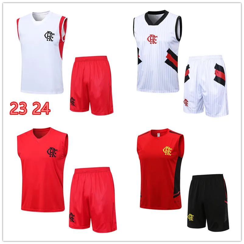 2023 2024 New Men Half Pull Tracksuit Flamengo 축구 유니폼 세트 트랙 슈트 23 24 Flamenco Sportswear Jersey Training Suit Uniform Shirt Survetement