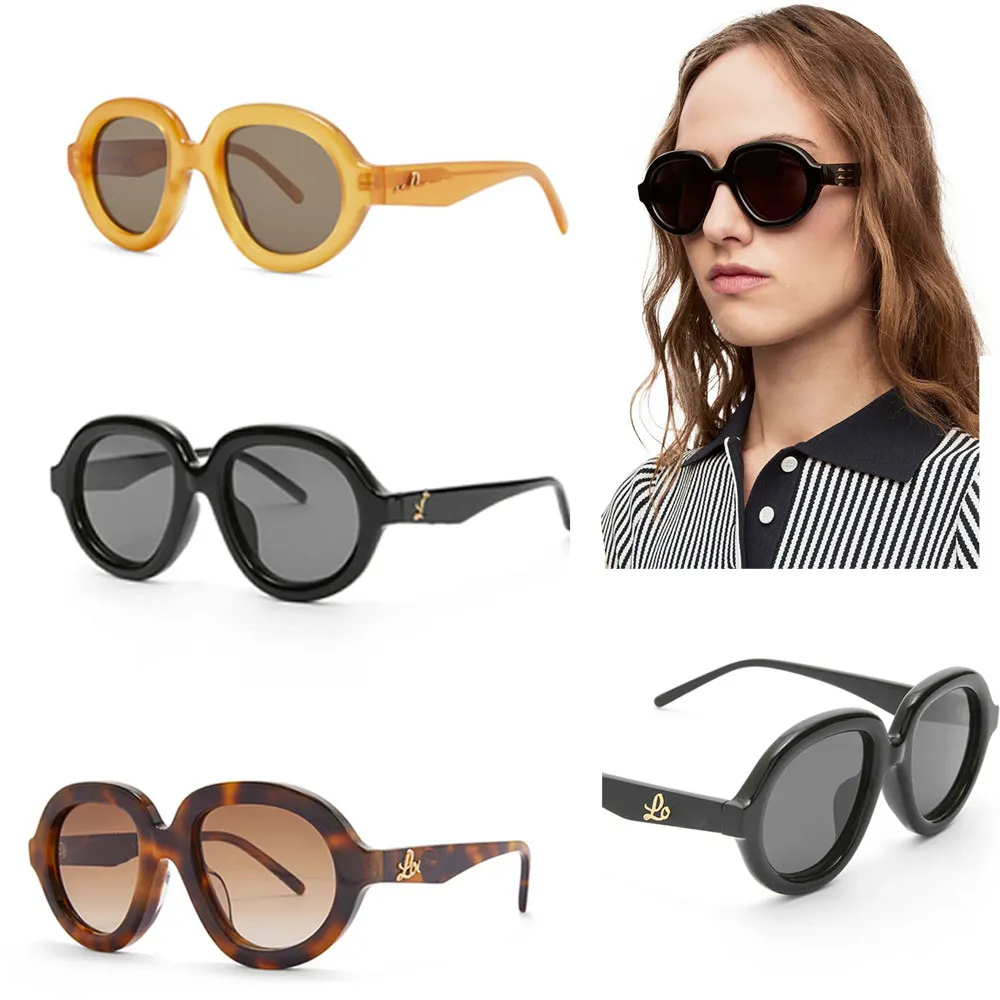 Óculos de sol de acetato feminino designer de moda com logotipo clássico no braço senhoras ao ar livre guarda-sóis personalizados Lunettes de soleil Aviator pour femme 40105