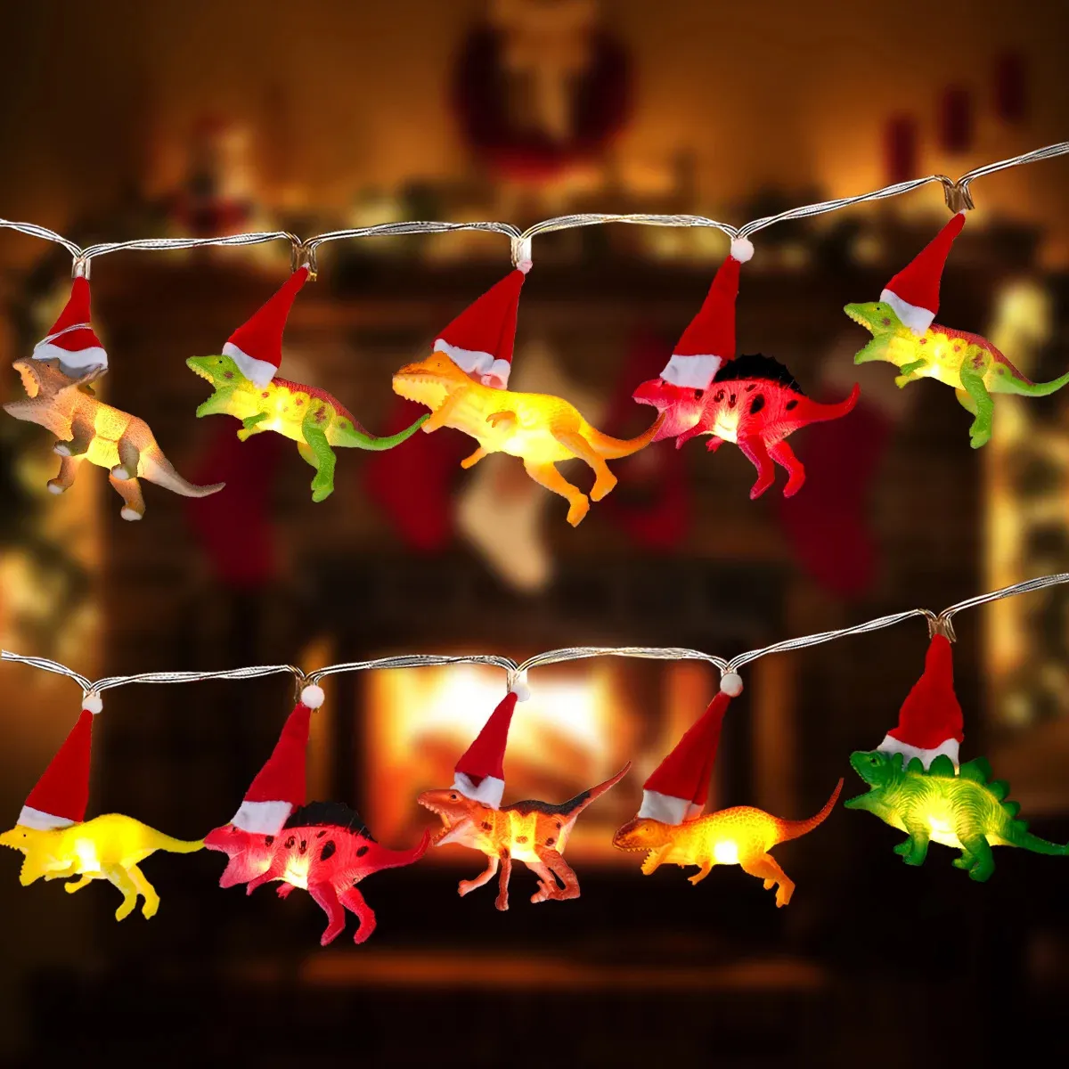 Décorations de Noël Dinosaur String Light Joyeux pour la maison 2023 Navidad Décor Kerst Noel Ornements d'arbre de Noël Fournitures Natal 231027