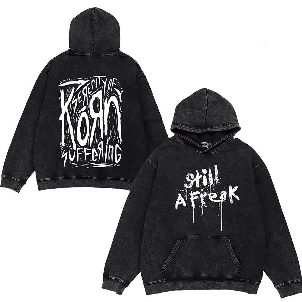 Толстовки Korn Rock Band WORLD TOUR, винтажные стираные мужские толстовки, хлопковые уличные толстовки в стиле хип-хоп, пуловер с капюшоном, свободные топы Y K