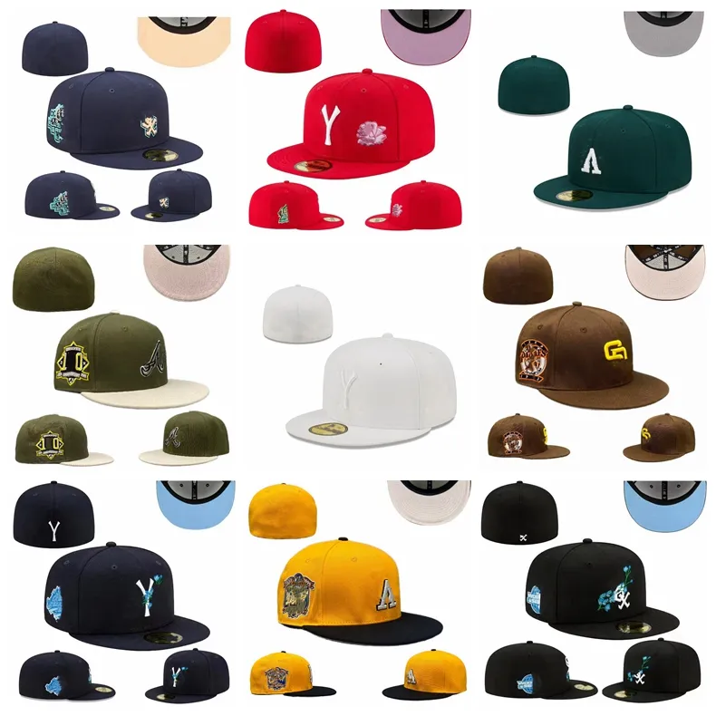 Heiße Anpassung Hüte Größen Fit Baseball Football Snapbacks Designer flacher Hut Aktive verstellbare Stickerei -Baumwollnetzkappen alle Team Outdoor