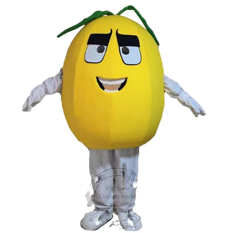 Halloween super bonito amarelo pêra mascote traje dos desenhos animados anime tema personagem natal carnaval festa fantasia trajes adulto outfit