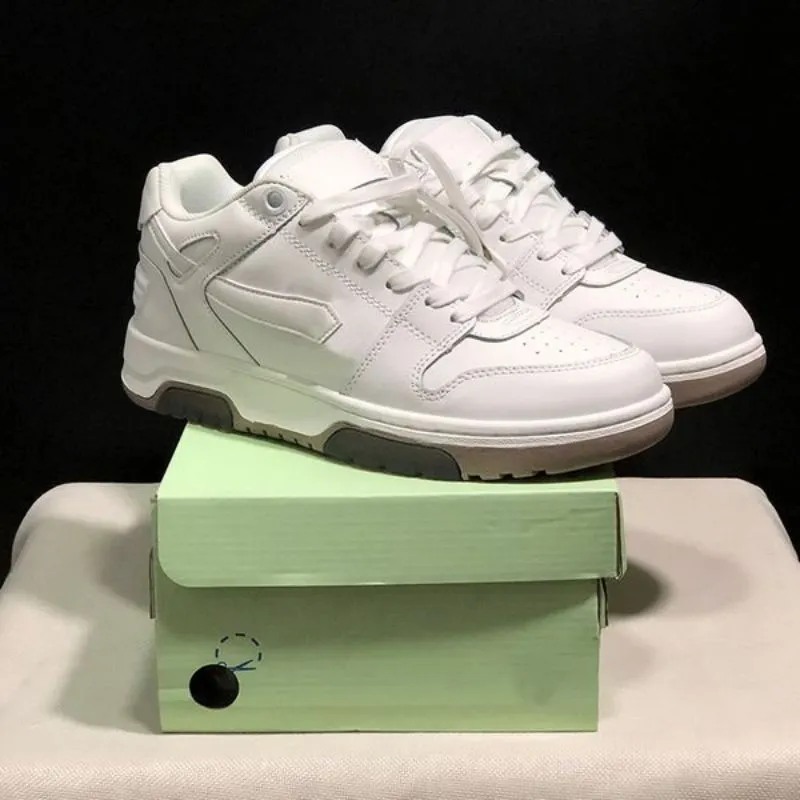 DHgate Mens Womens Leather Sneakers Off White Black Light Blue Low Top Casual Shoes Breathable Lace Up Trainers for Walking Sports 35 45 EU Shoes Accessories