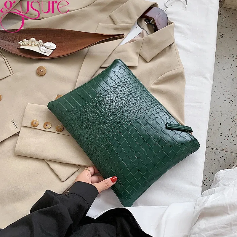 Evening Bags Gusure Fashion Large Capacity Handbag Women s Clutch PU Leather Envelope Phone Purse Female Clutches Wallet Pouch bolsa 231026