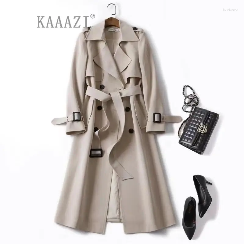 Damengrabenschichten Winter Hemd Kleid Frauen braune Windschutzmantel Korean und große Größe Casual Outerwear Dickeing Mode