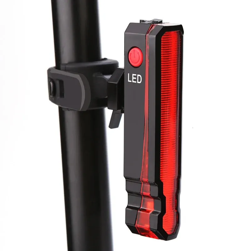 Fietsverlichting Vouwlaser LED-fietslamp Voor en achter Veiligheidswaarschuwing Fietslamp USB Opladen Achterlicht IPX5 Waterdichte fietslamp 231027