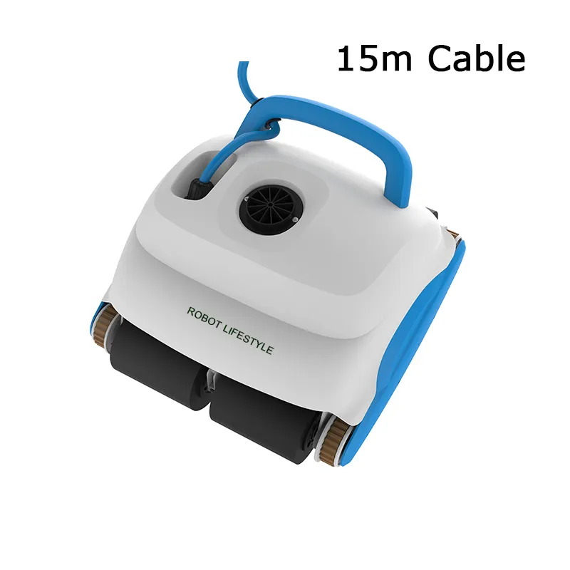 Robô inteligente limpador de piscina robótico cabo de 15m aparelho de limpeza de piscina máquina automática de sucção de maior potência aspiradores automáticos de piscina