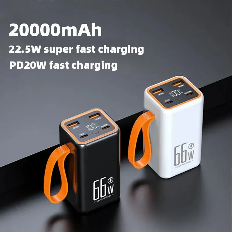 20000mAh Dual Fast Charge Power Bank With Digital Display Portable