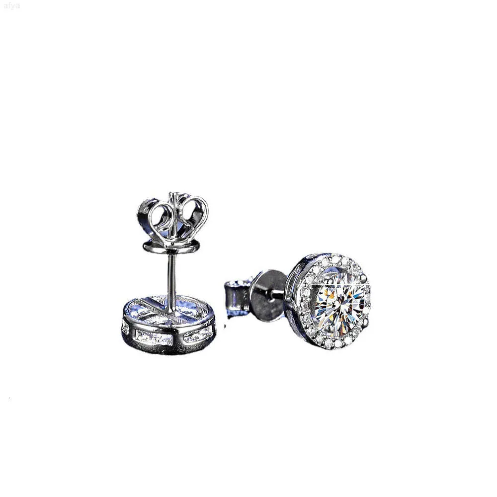 Ua60 Dropshipping S925 Prata Esterlina com Gemas Soltas de Moissanite 5mm 0.5ct Stud Beauty Fine