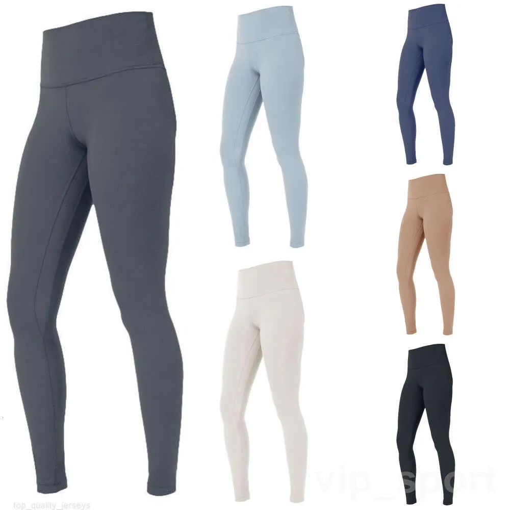 Lu Lu lemens Align Soft Sanding Yogas Calças Senhora Calças Nuas Espessamento Esportivo Comprimento Total Apertado FitnessSportswear Treino Calças na altura do tornozelo Mulheres Jogging