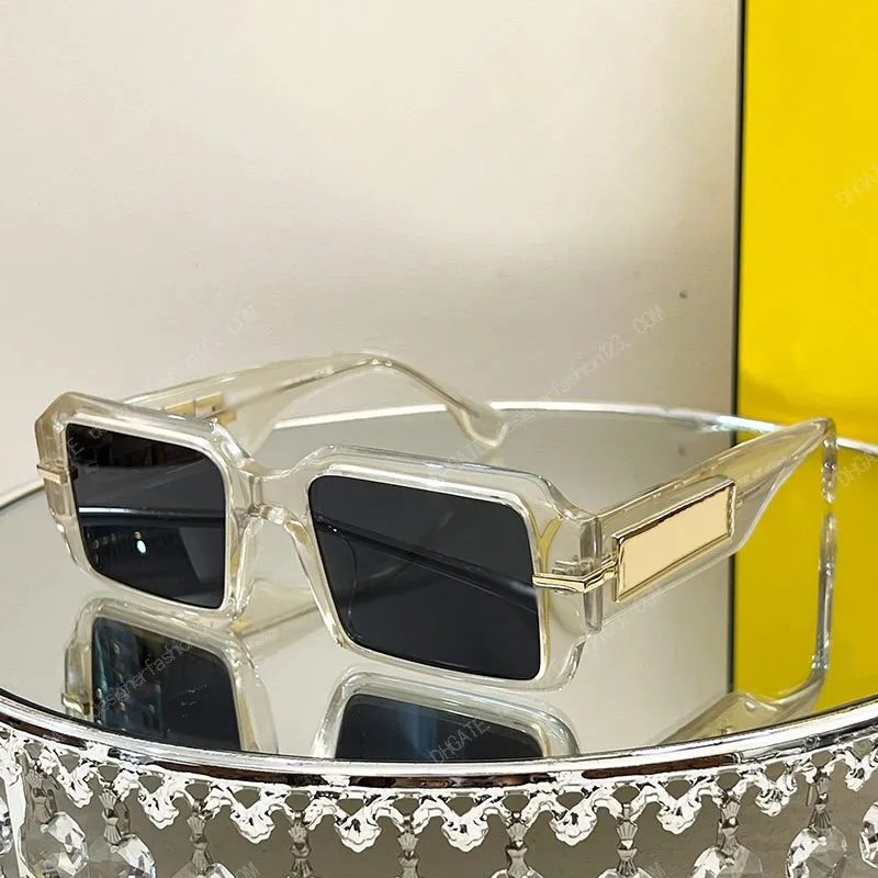 Designer sunglasses sacoche carved from pure manual plating logo men glasses FF40073 designerfashion123 solid frame designer sunglasses for women