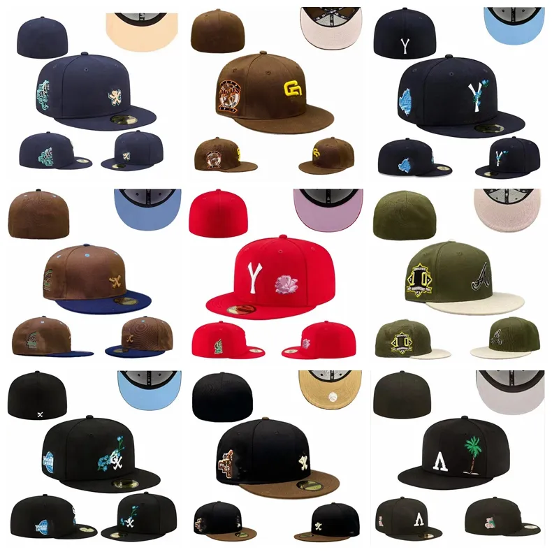 2023 Unisex Outdoor Fitted hats sizes Fit hat Baseball football Snapbacks Designer Flat hat Active Adjustable Embroidery Cotton Mesh Caps All Team Logo Fitted Caps