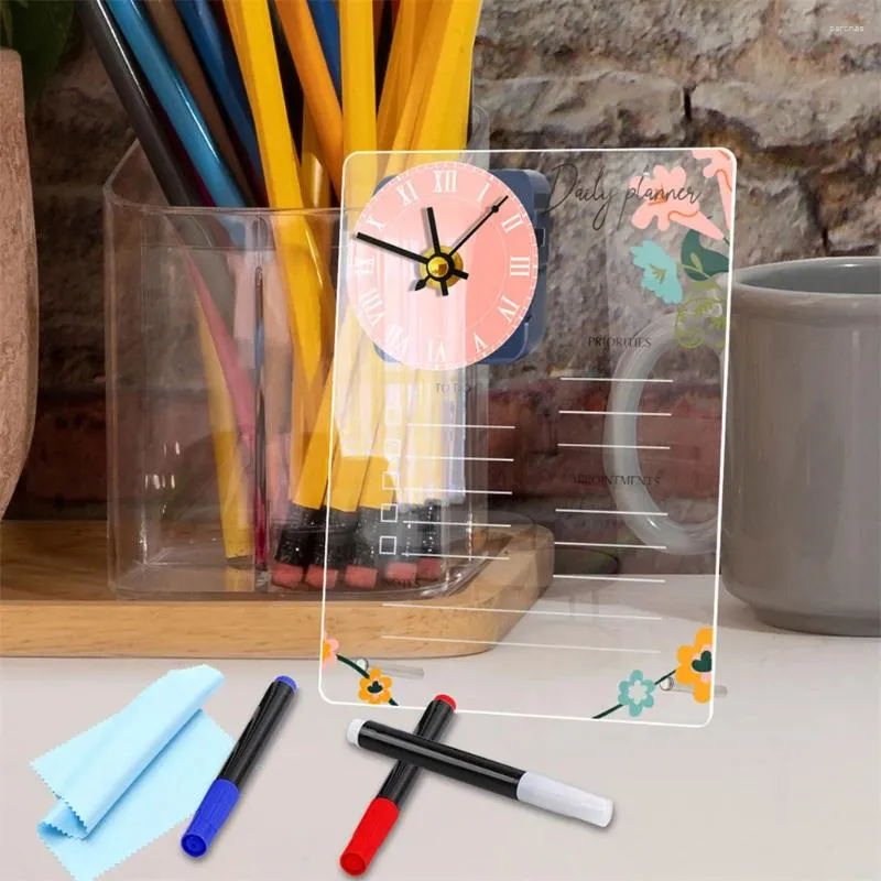 Väggklockor Transparent akryl Dry Erase Board Planner Anti Slip Scratch Resistant Calendar Organisera perfekt ditt dagliga liv