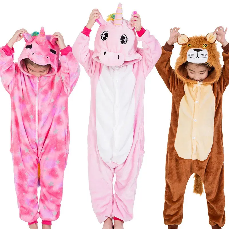 Pijamas Kigurumi Onesie, pijamas para niños, unicornio para niños, pijamas de punto, ropa de dormir para bebés, mono de animales para niños y niñas, ropa de manga larga 231027