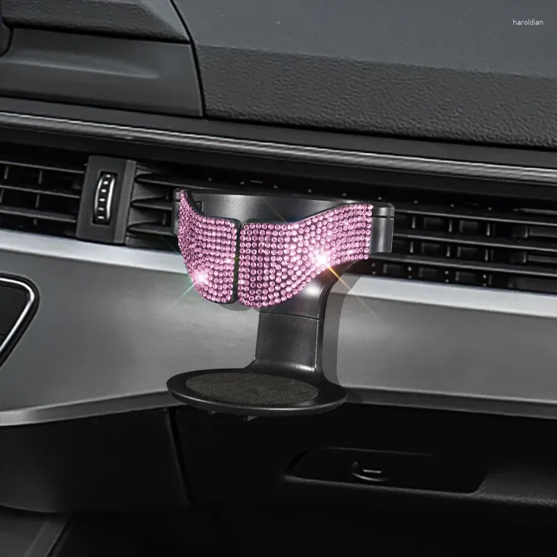 Porte-boissons 1 pièce, sortie de tasse de voiture, support de ventilation, support d'insertion de boisson, crochet de conteneur, accessoires diamant rose