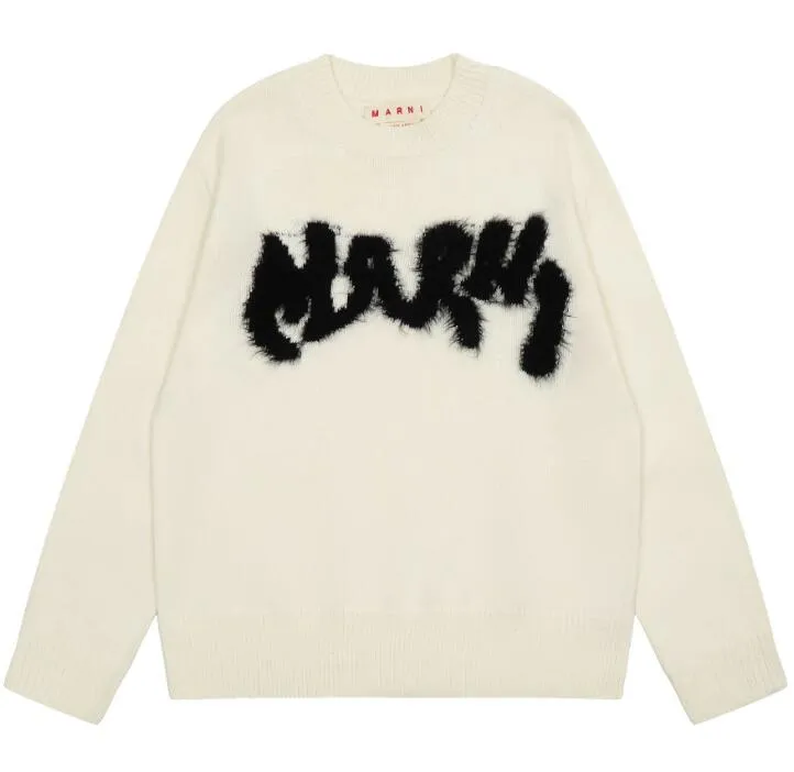 Pull chaud ample à col rond en jacquard classique pour hommes et femmes, nouvelle collection hiver 2024_voghion.com