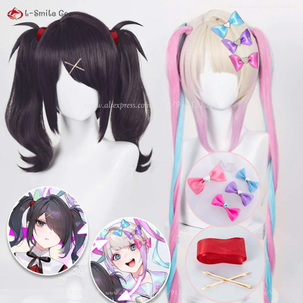 Costumes Catsuit jeu NEEDY GIRL OVERDOSE OMG Kawaii Angel-chan Ame-chan Cosplay résistant à la chaleur fête Anime jeu de rôle perruques + bonnet de perruque