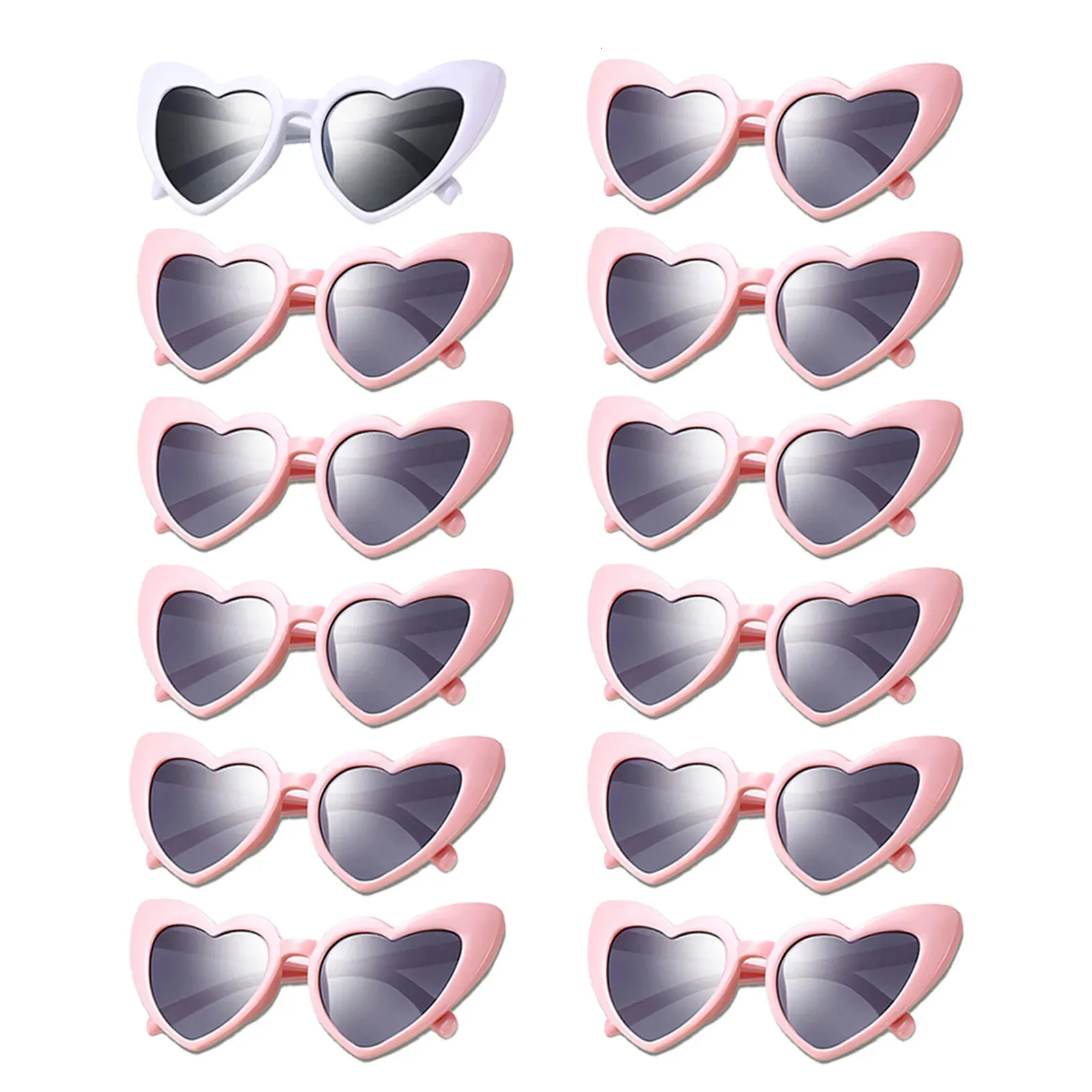 Autres fournitures de fête d'événement 6/10 / 12pcs Cadeaux de demoiselles d'honneur Cadeaux de mariage pour les invités Bachelorette Hen Party Faveurs Cadeaux Groomsman Heart Sunglasses 231026