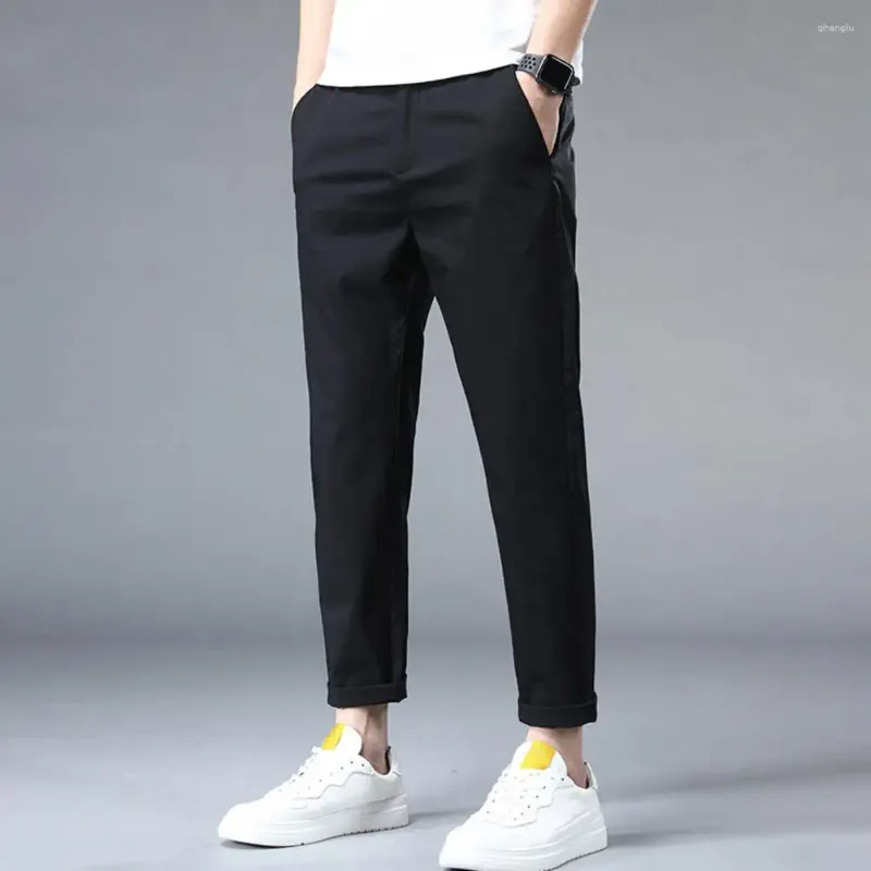 Men's Pants Men Casual Sweat Absorbing Solid Thin Style Sport Long Trousers Straight Leg Streetwear