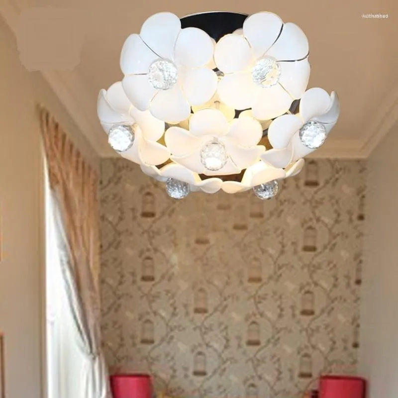 Luci del soffitto creativo moderno giardino rotondo pasta a led fiore lampada petalo corridoio balcone ristorante luce lu810219