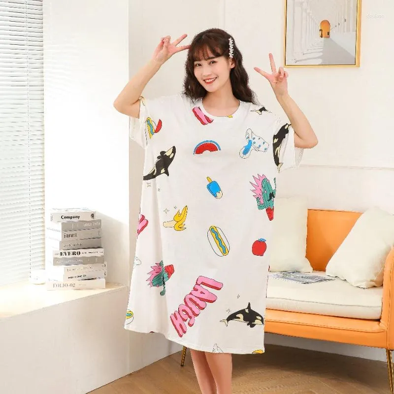 Summer Nursing Sleepwear Womens Short Sleeve Cotton Nightgown With Cute Cartoon Design From Doulaso 17.77 DHgate.Com