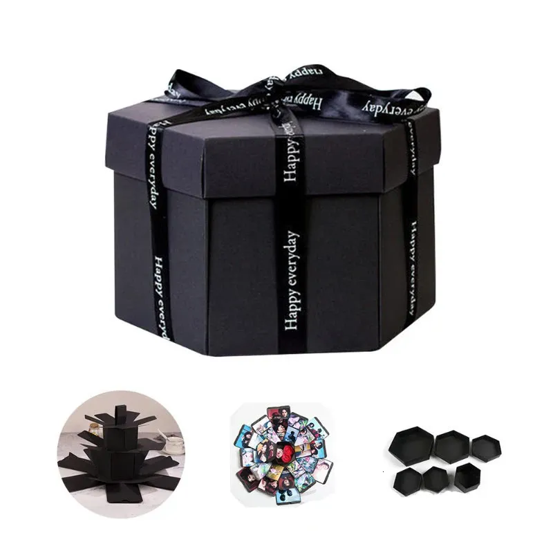 Gift Wrap DIY Po Album Birthday Romantic Surprise Festival Explosion Diy Mystery Box Wedding Anniversary Gift Box Scrapbook 231027
