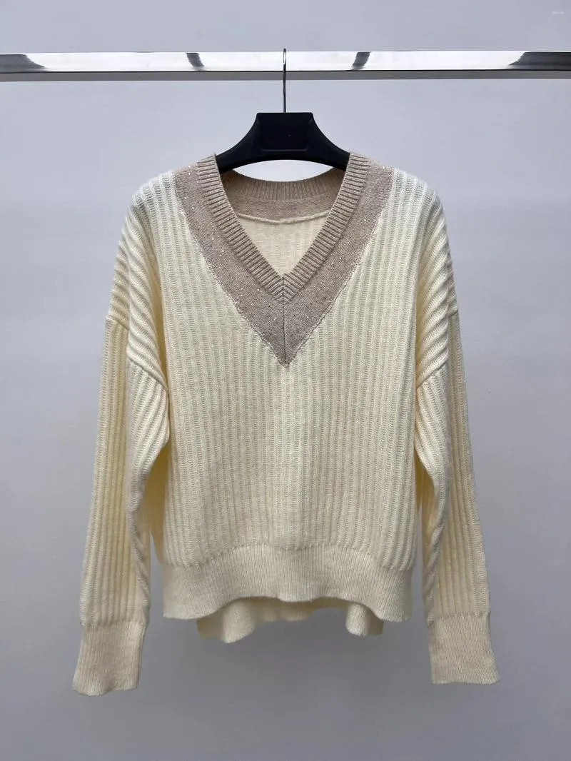 Women's Sweaters 2023 Pre Autumn Sparkling Collar Cashmere Sweater 0912