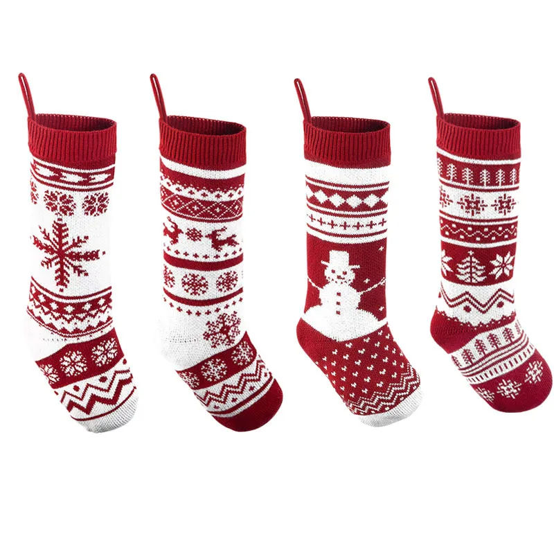 Christmas Stockings Personalized Christmas Stockings 18 Inches Large Size Cable Knitted Stocking Gifts