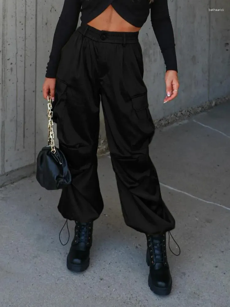 Pantalon baggy top femme noir