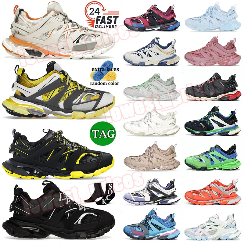 Designer Track 3 Chaussures décontractées de luxe OG 18ss Tracks Runners 3.0 Nylon imprimé Tess.s. Mocassins en cuir Gomma Hommes Femmes OG Track3 Baskets d'extérieur Baskets Dhgate Chaussure