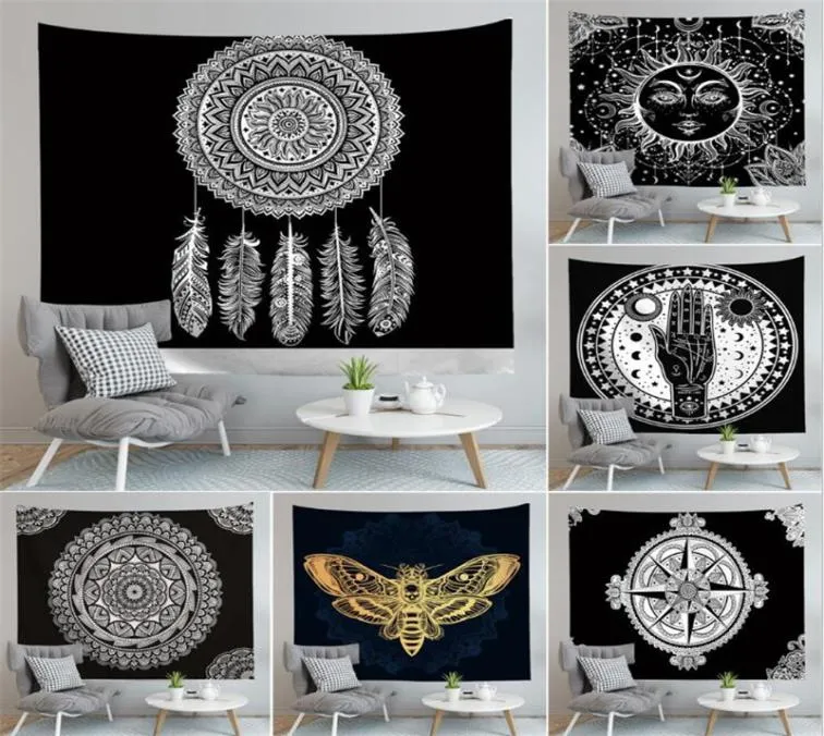 Mandala Tapestry Wall Hanging Flower Digital Printed Böhmen BEDSPREAD BEACH HANDLE MAT YOGA MAT FLIKT9861612