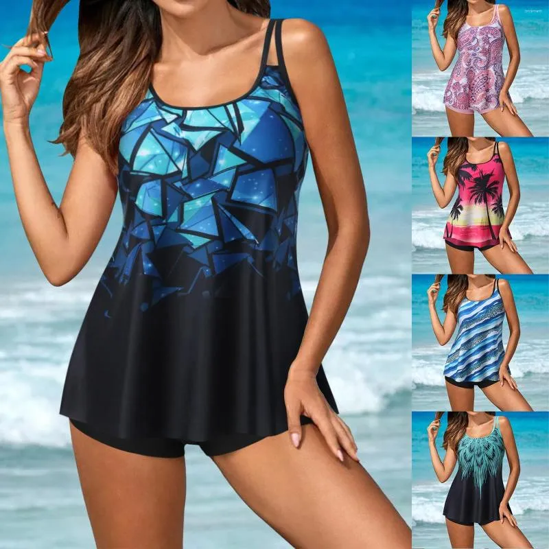 Womens Tankini Womens Tankini Swimsuits Set With Boyshorts Loose