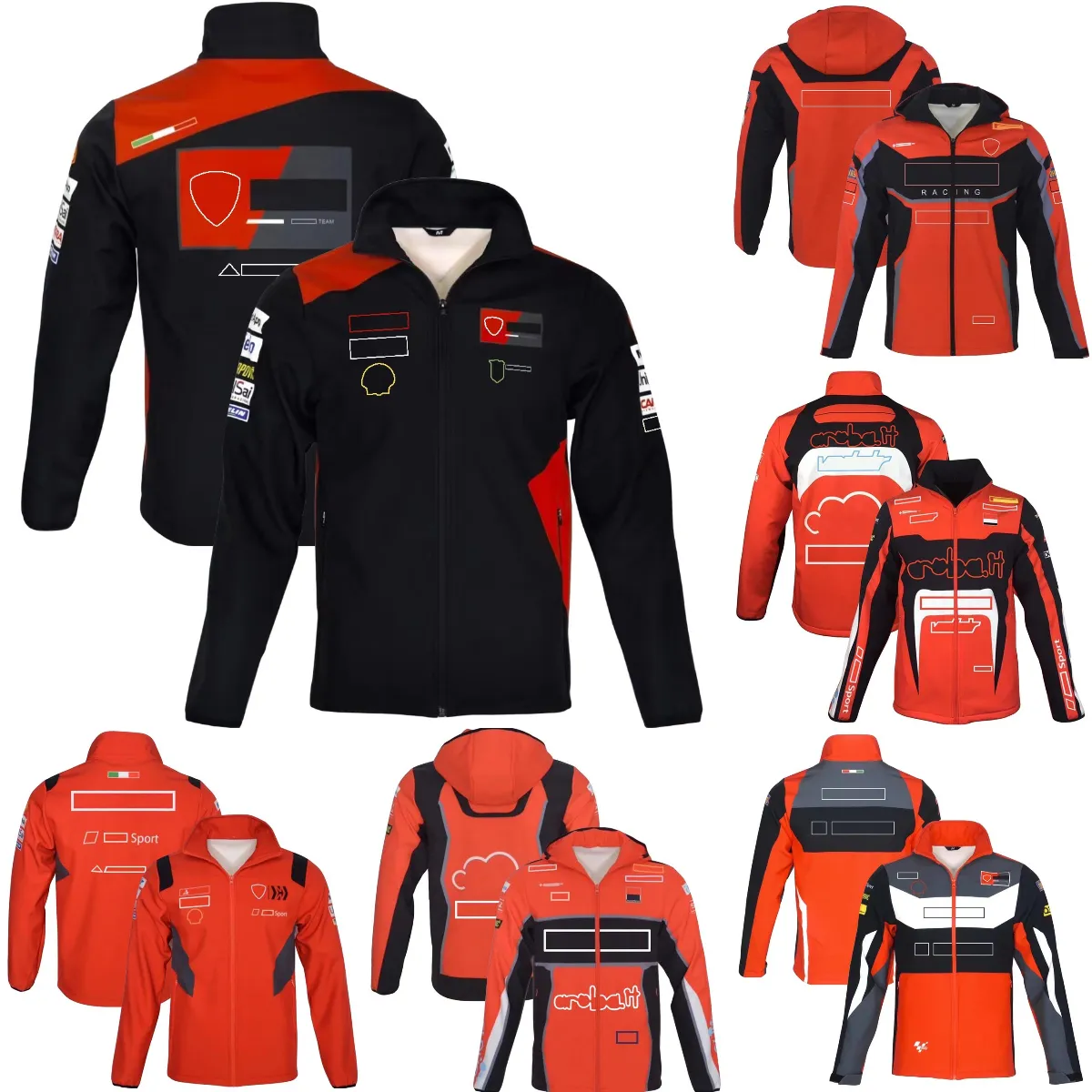 Veste d'équitation de MOTO d'automne et d'hiver, combinaison de course coupe-vent, veste de Motocross, sweat-shirt chaud à capuche avec fermeture éclair pour hommes 2024