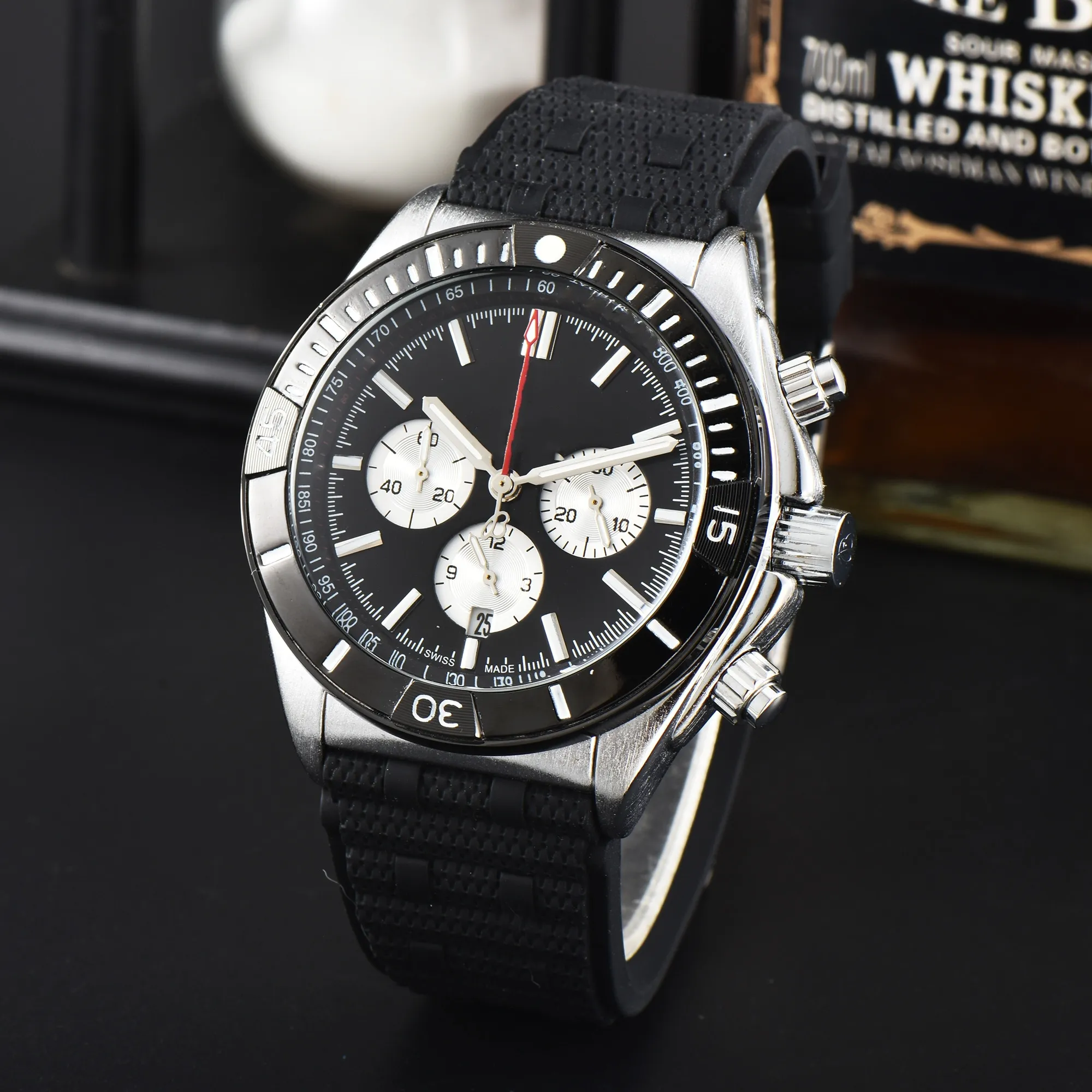2023 NOWOŚĆ ZEGARANIA MOSY MENS AUTOMATYCZNY Ruch zegarek Wodoodporna Wysokiej jakości Wristwatch Pasek Guma prosta luksusowy popularny BR54709