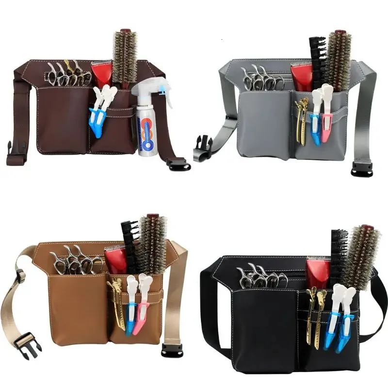 Peluquería Unisex profesional peluquero tijeras bolsa cintura bolsa hombres mujeres multifunción peluquería peluquería herramienta caja de almacenamiento riñonera 231027