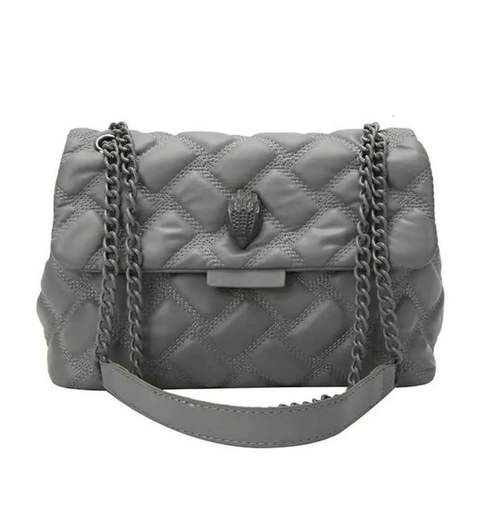 24 Sac de mode Kurt Geiger pour femmes avec tête d'aigle design sacs à chaîne en grille de diamant style étranger flip top une épaule bandoulière mode d'été européenne loisirs