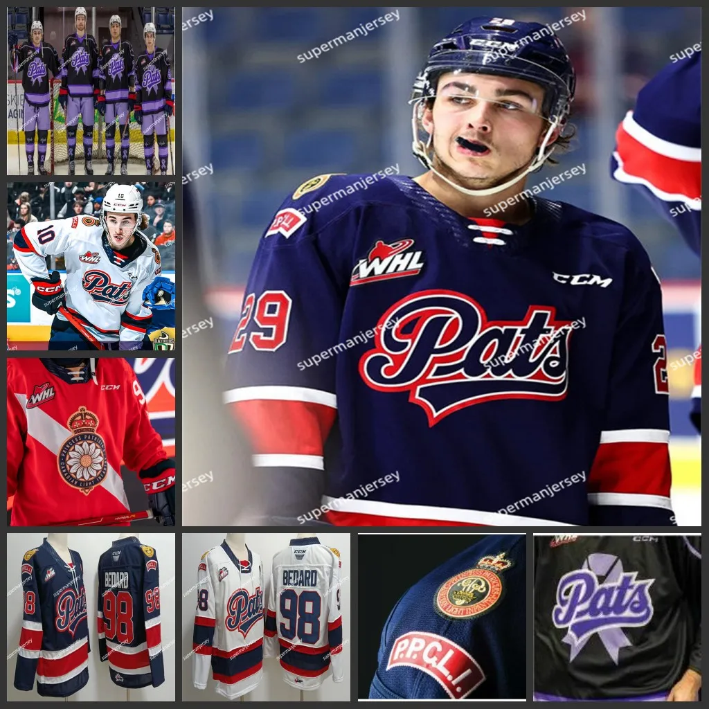Custom Regina Pats Jersey Connor Bedard Parker Berge Regina Jersey