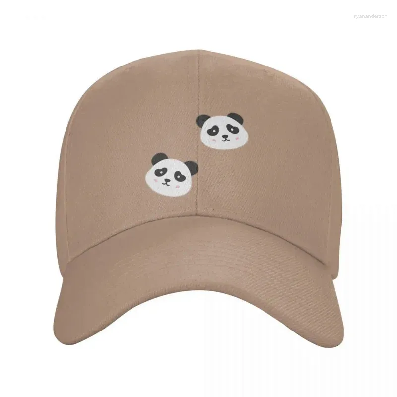 Berets spersonalizowany uroczy panda niedźwiedzia baseballowa czapka baseballowa ochrona przed słońcem Kobiet Regulowany kreskówkowy kreskówkowy