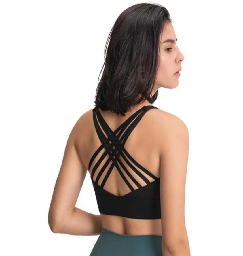 Soutien-gorge de sport respectueux de la peau nu Yoga entraînement Sport d'intérieur gilet rembourré Tankd hauts femmes stéréo poitrine sous-vêtements Fitness course Active4425891