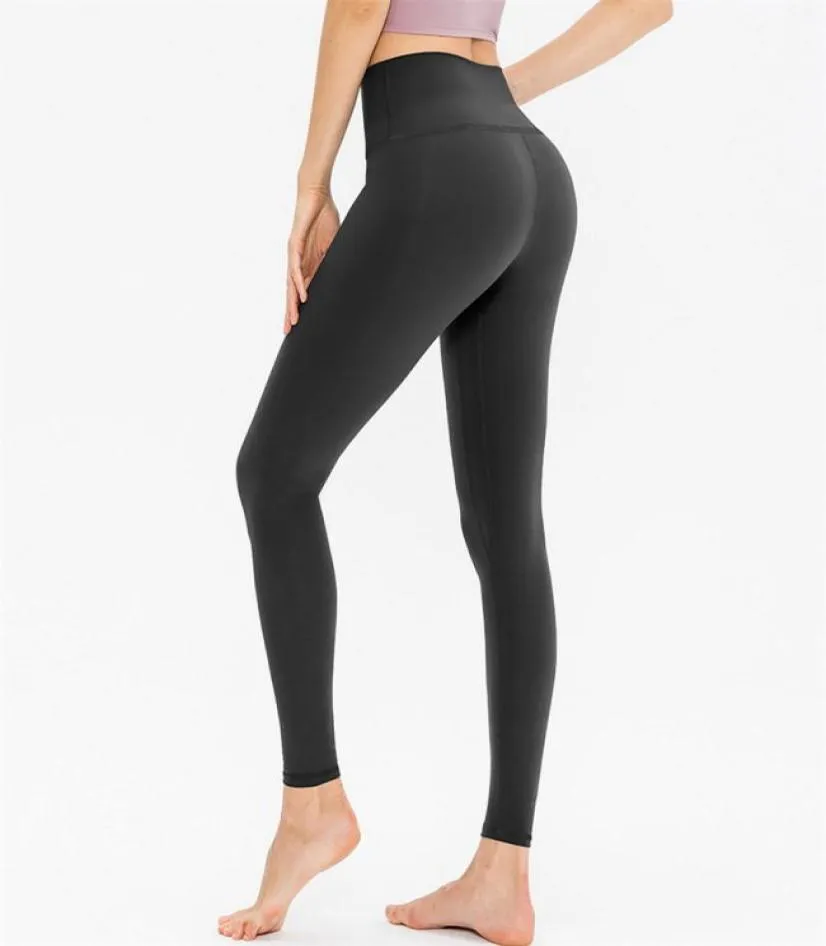 lu12353 Women039s pantalons de sport de yoga entraînement serré taille haute pantalon de hanche pêche pantalon de fitness élastique à séchage rapide Yoga Ou1041162