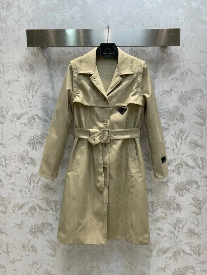 24 Trench Coats Femininos Trench Coat de comprimento médio com mangas destacáveis para um colete elegante e idade reduzida 1027
