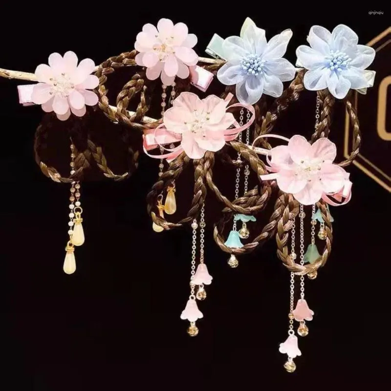 Haarschmuck Clip Blume Quaste weibliches Temperament Kinder alten Stil Haarnadel Perücke Zopf Kopf tragen Frauen