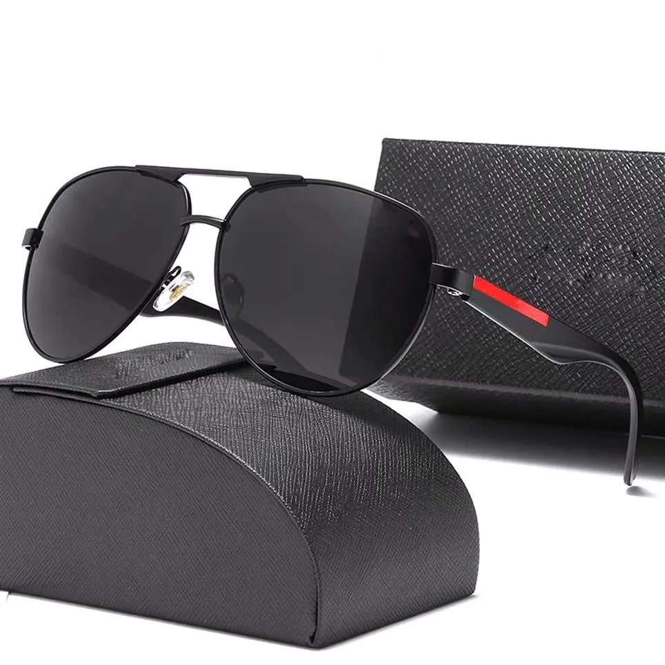 Luxe designer zonnebril Man glas Outdoor zonnebril Metalen frame mode klassieker Dame zonnebril spiegel vrouw met box271n