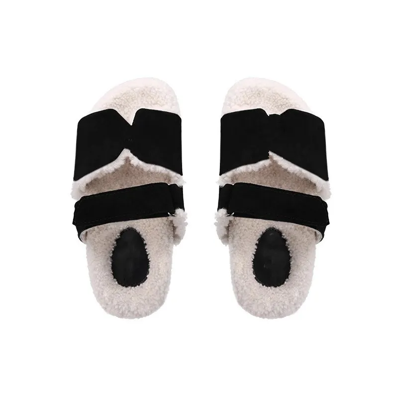 Faux Fur Slippers Women's Fuzzy Flip Flop Slippers Designer