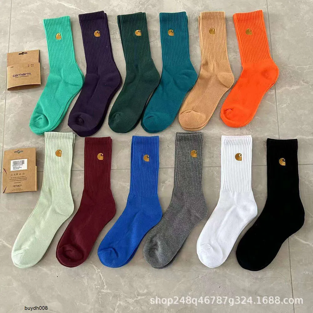 S0TC Erkek ve Kadın Moda Havlu Çorapları Moda Markası Carthart Çorap Orta Kollu İşlemeli Saf Pamuk Spor Alt İş Giysileri Uzun İş Giysileri